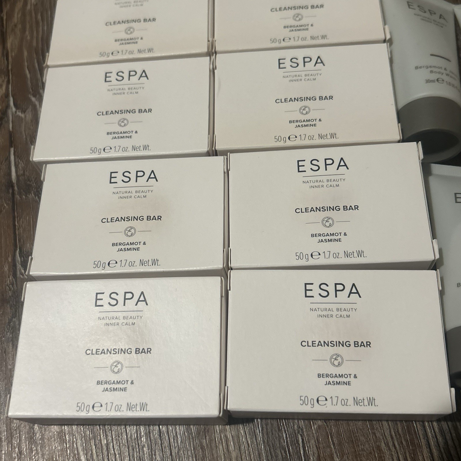 ESPA Bergamot Jasmine Bundle 8 Cleansing Bars + 4 Body Wash Luxury Soap New