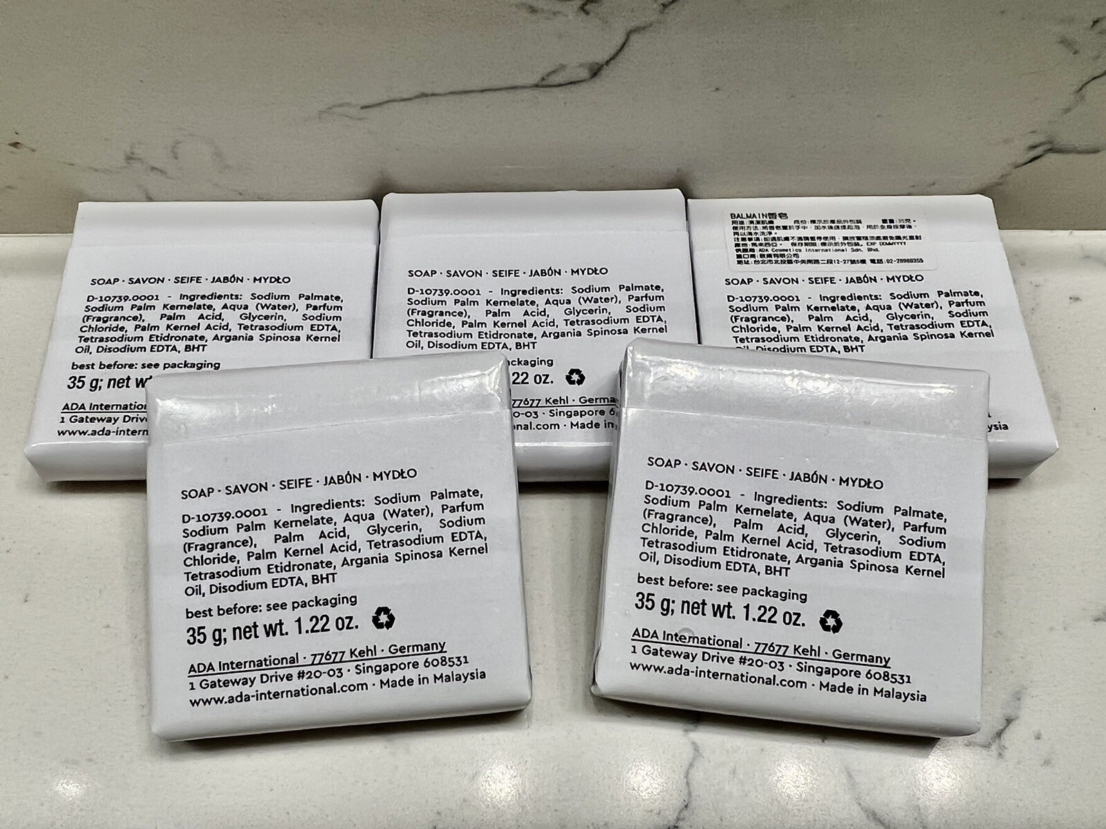 New BALMAIN Paris Face & Bath Soaps – Set of 5 pcs.