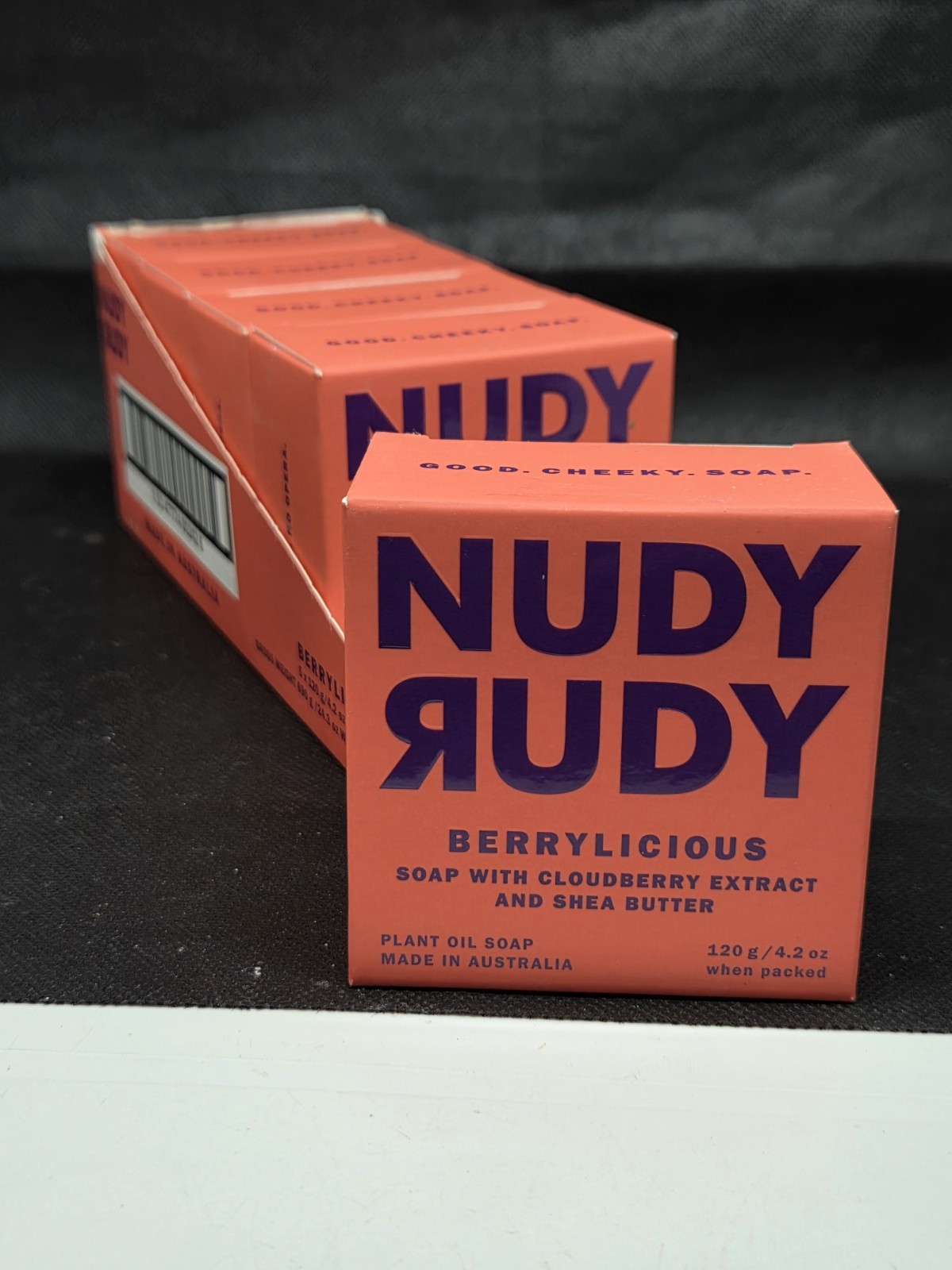Lot Of 5 Nudy Rudy Berrylicious Soap Shea Butter Cloudberry Extract