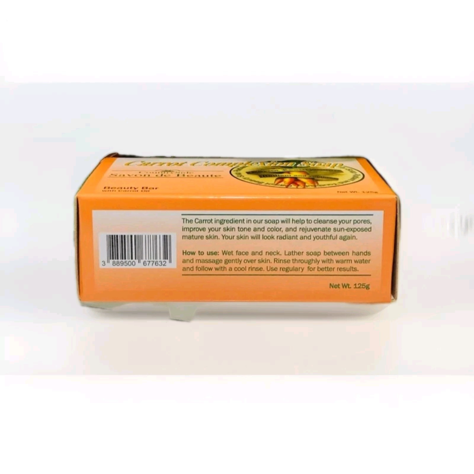 6-Pack CARROT COMPLEXION SOAP BEAUTY BAR WITH CARROT OIL 125g (each) BRAND NEW!