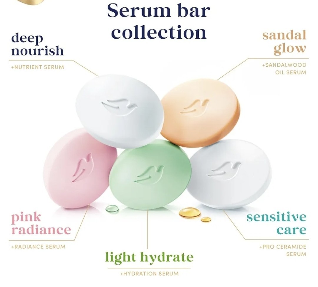 🔥New Dove Serum Infused Oil Beauty Bar Soap Collection Variety Pack 5 x 4.4 oz