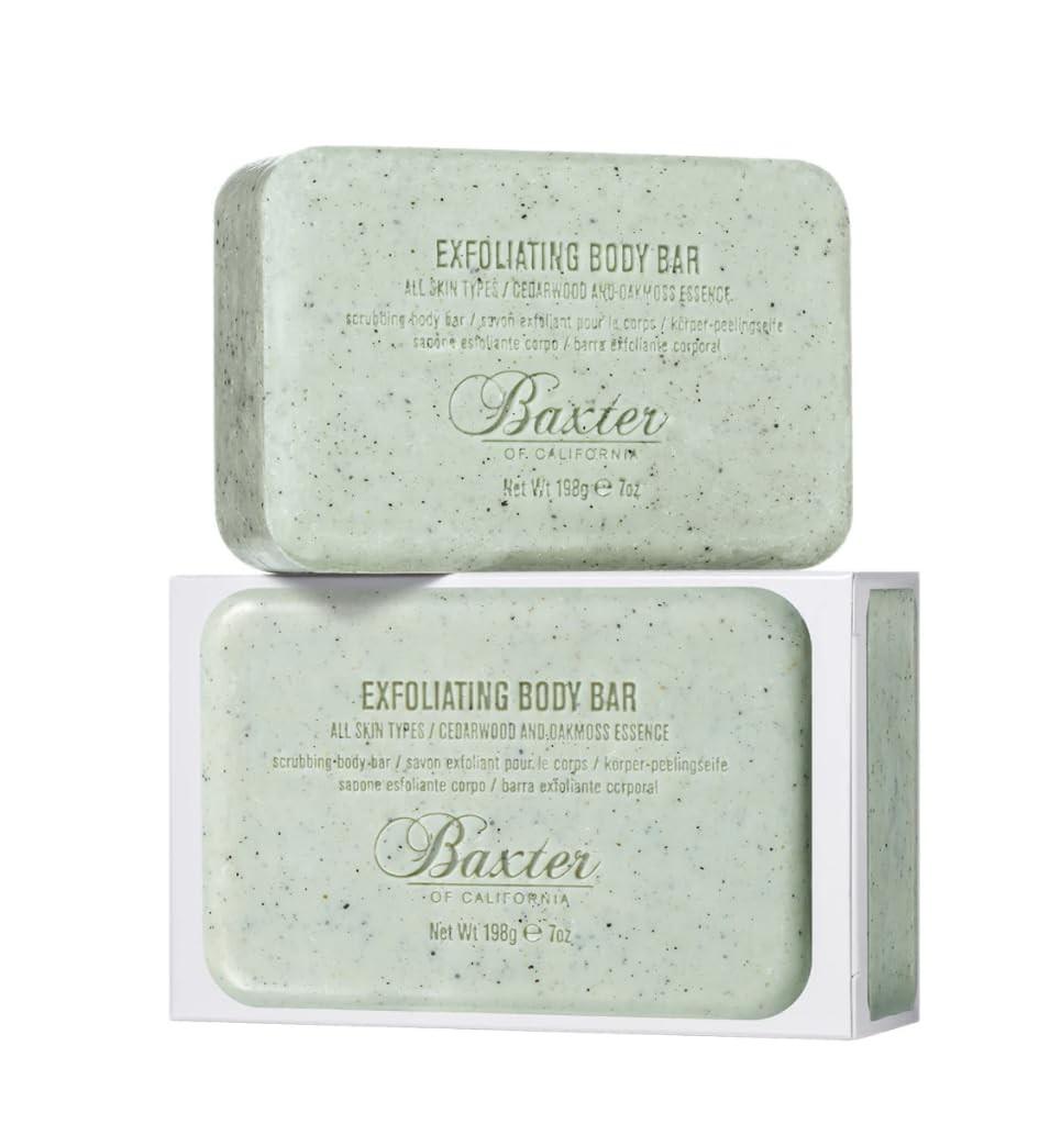 Baxter of California Men’s Exfoliating Body Bar Soap, Deep Cleansing &