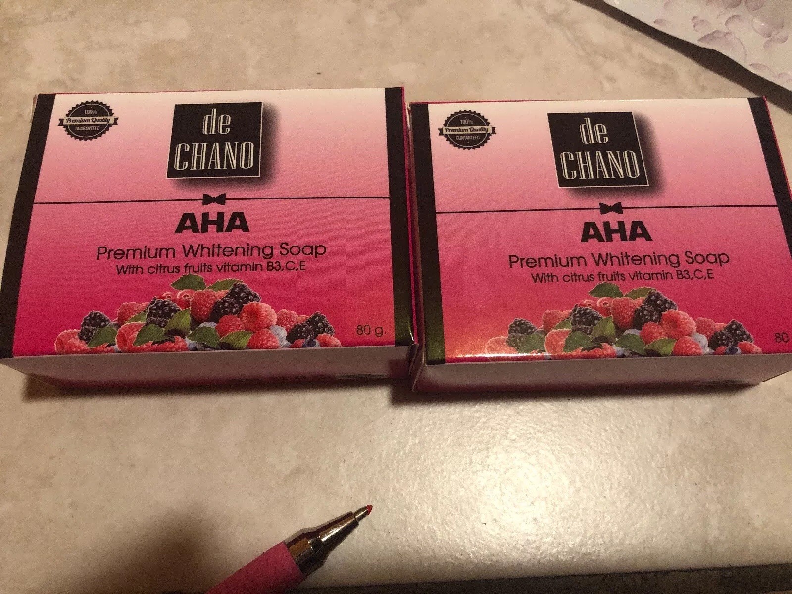 2 X De CHANO AHA Premium Whitening Soap. LOT OF 2. USA SELLER
