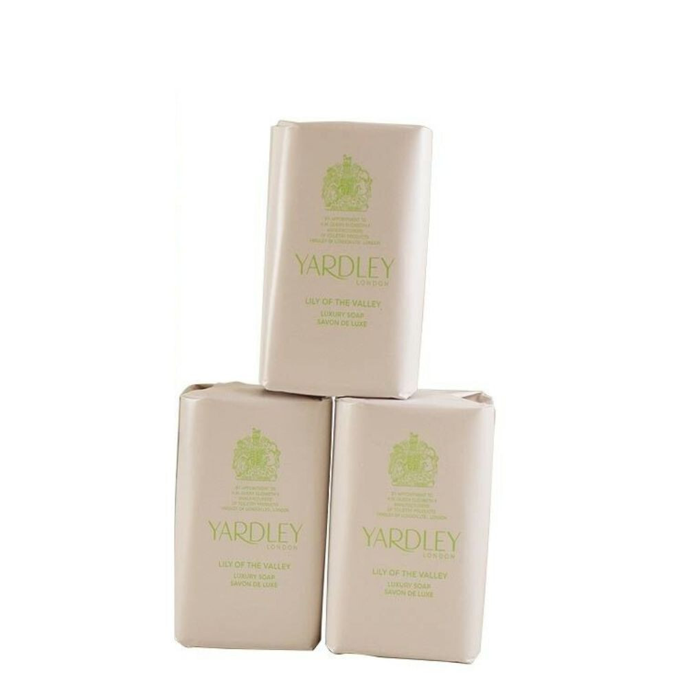 Yardley of London Lily Of The Valley Soap 3 Pack – 3.5 oz / 100 g – Unboxed