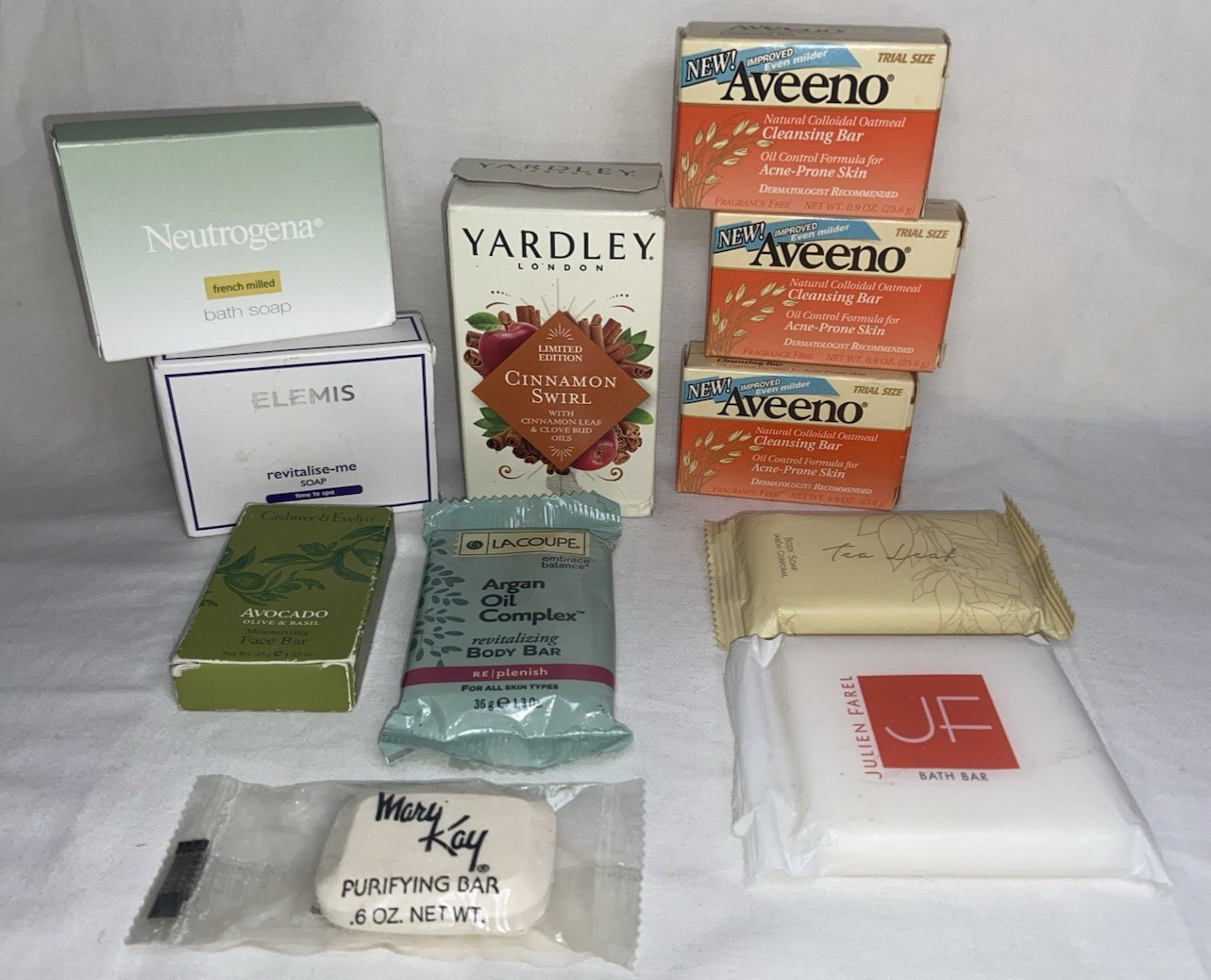 Lot of 11 Variety of Bars of Soaps, Soap Different Sizes New Including Elemis