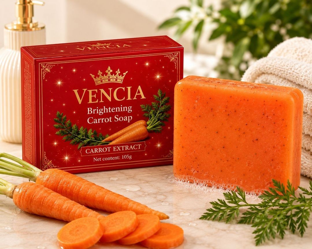 Vencia Brightening Body Bar Soap Lemon, Carrot, Papaya, Aloe Vera, Honey 105g