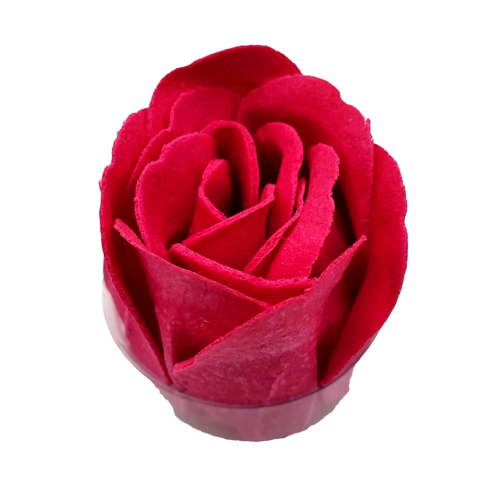 Vintage Handcrafted Delicate Pink Rose Petal Shaped Soap 2″ Set of 2 New Old YK