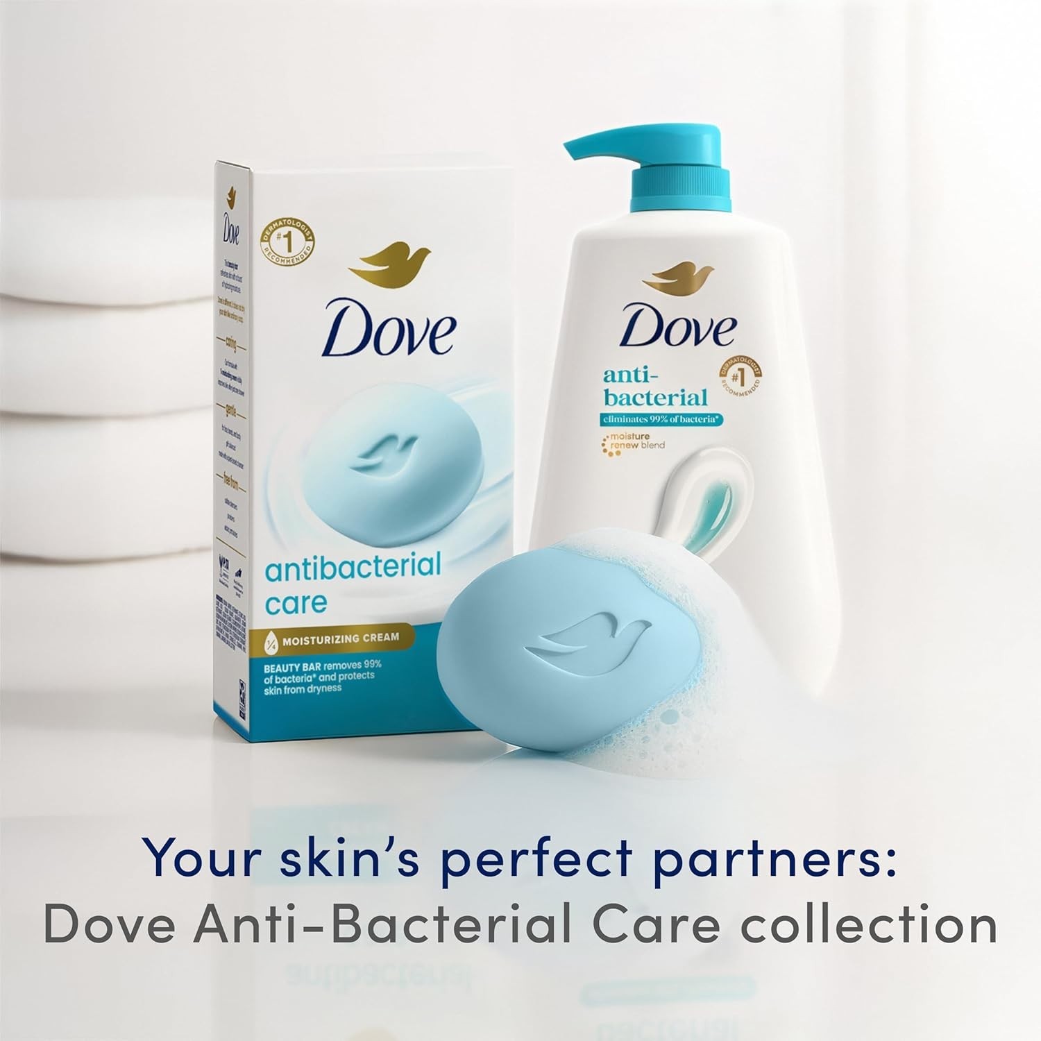 Antibacterial Care Beauty Bar Soap – 6 Bars for Moisturized and Radiant Skin