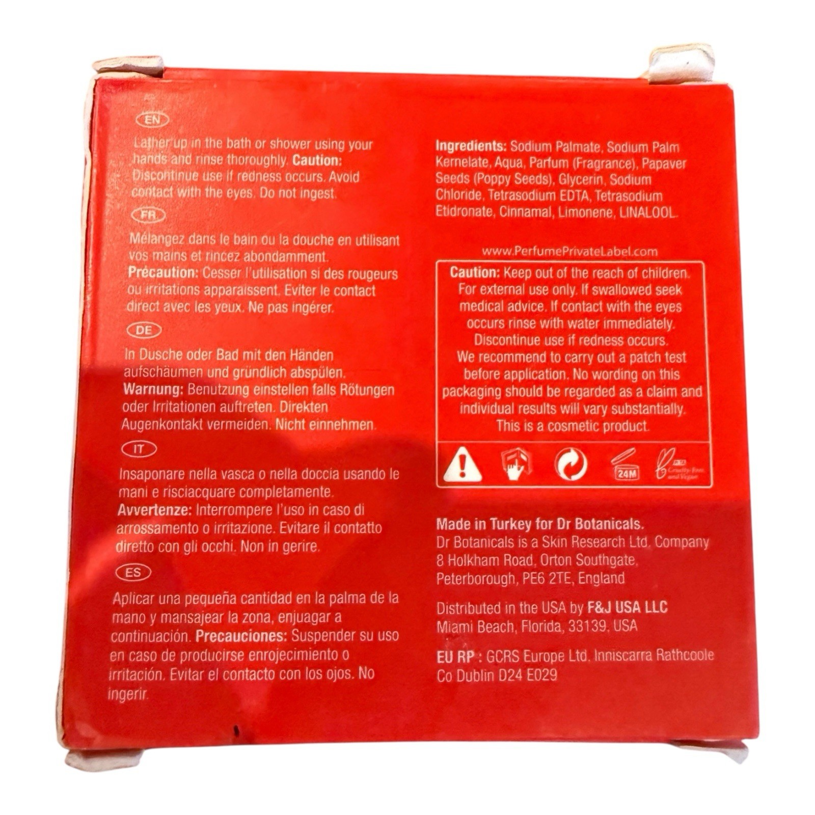 Dr Botanicals Sw Cleansing Bar Strawberry and Poppy Seed 3.52 oz NIB