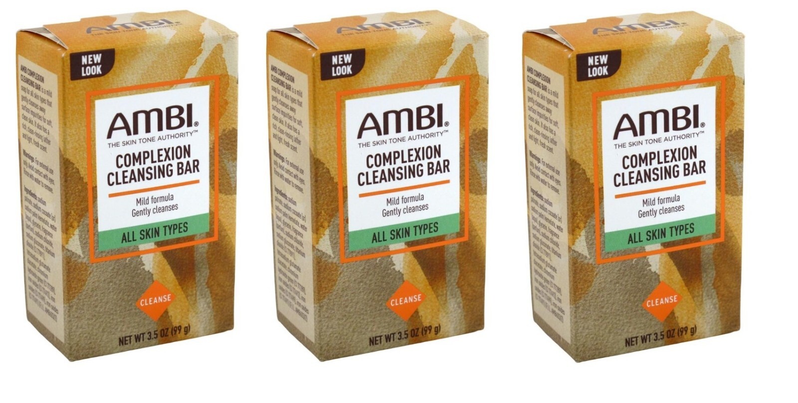 BL Ambi Cleansing Bar Soap Complexion 3.5oz X 3 Packs