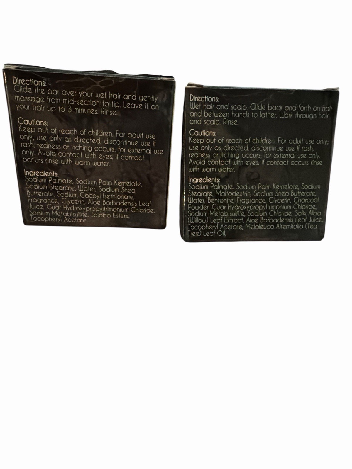 B-Pure African Black Soap Shampoo & Conditioning Bar Set 3oz Charcoal Shea