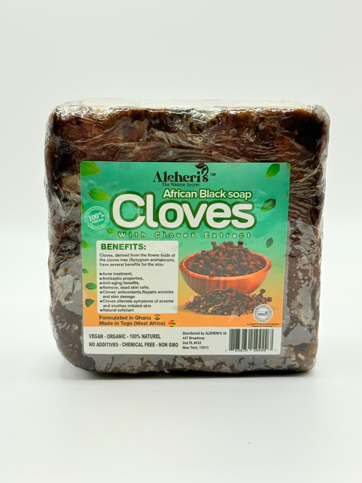 Aleheri’s African Black Soap Turmeric / Cloves Extract , 1 lb. / 16 oz.