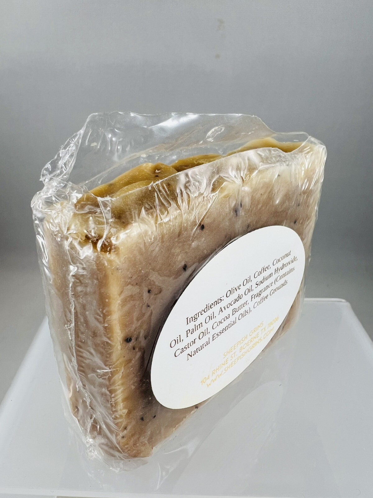 Sheepish Grins Olive Oil Soap COFFEE Scented 3″ x 2.5″ x 1″ Thick
