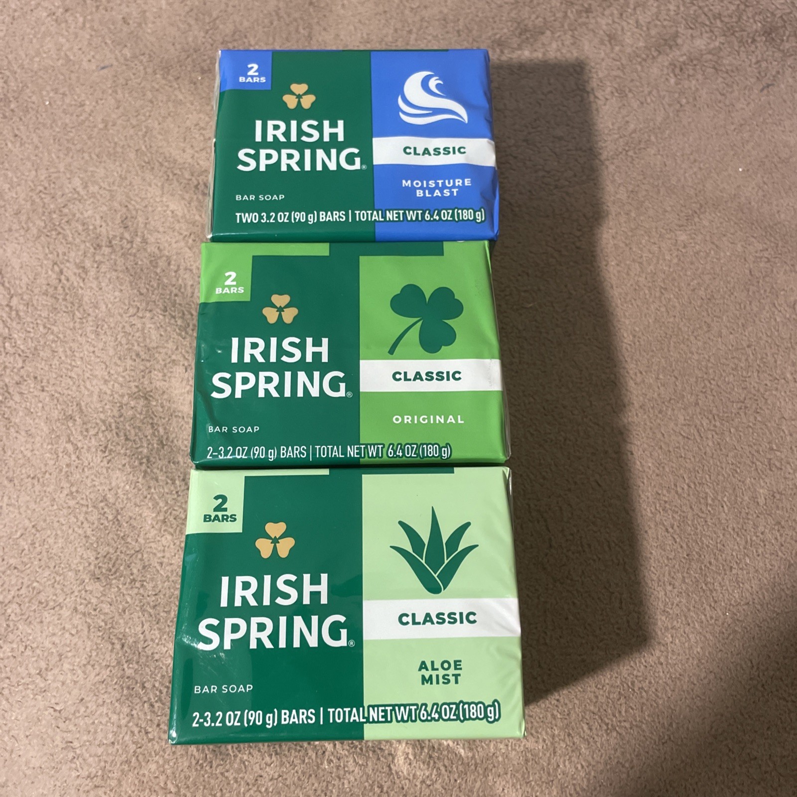 Irish Spring Bar Soap 3 Scents Lot Or 6 Original, Classic And Aloe Mist