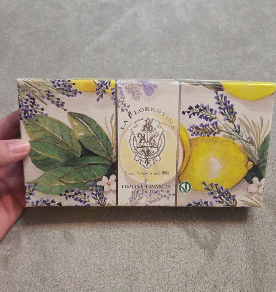 La Florentina Luxury Scented Bar Bath Soap 3 Bars x 5.3 oz Limone Lemon Lavender