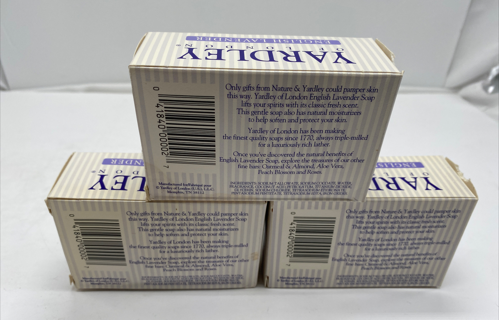 Yardley London Flowering English Lavender moisturizing Bar Soap 3 Bars 4.25oz b5