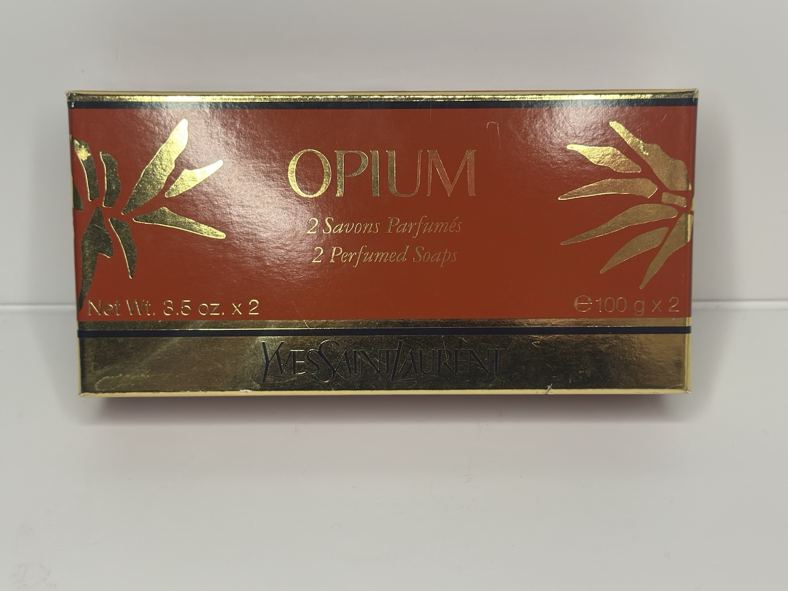 VTG OPIUM Yves Saint Laurent Soap 3.5 oz SEALED In Refillable Case Box
