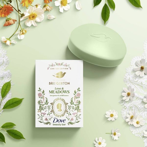 NEW 4xLimited Edition Bridgerton Soap Dove Love & Meadows Bergamot & Wildflowers