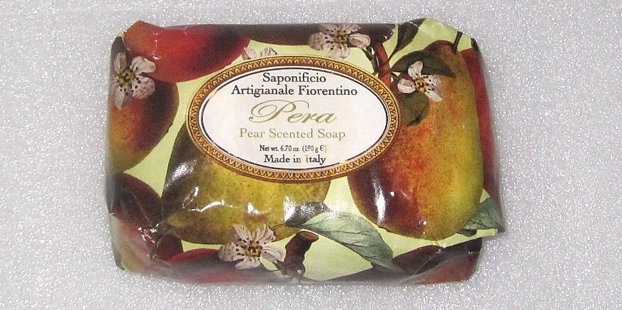 SAPONIFICIO ARTIGIANALE FIORENTINO PEAR ~ PERA SCENT 6.7 OZ LARGE BAR SOAP ITALY