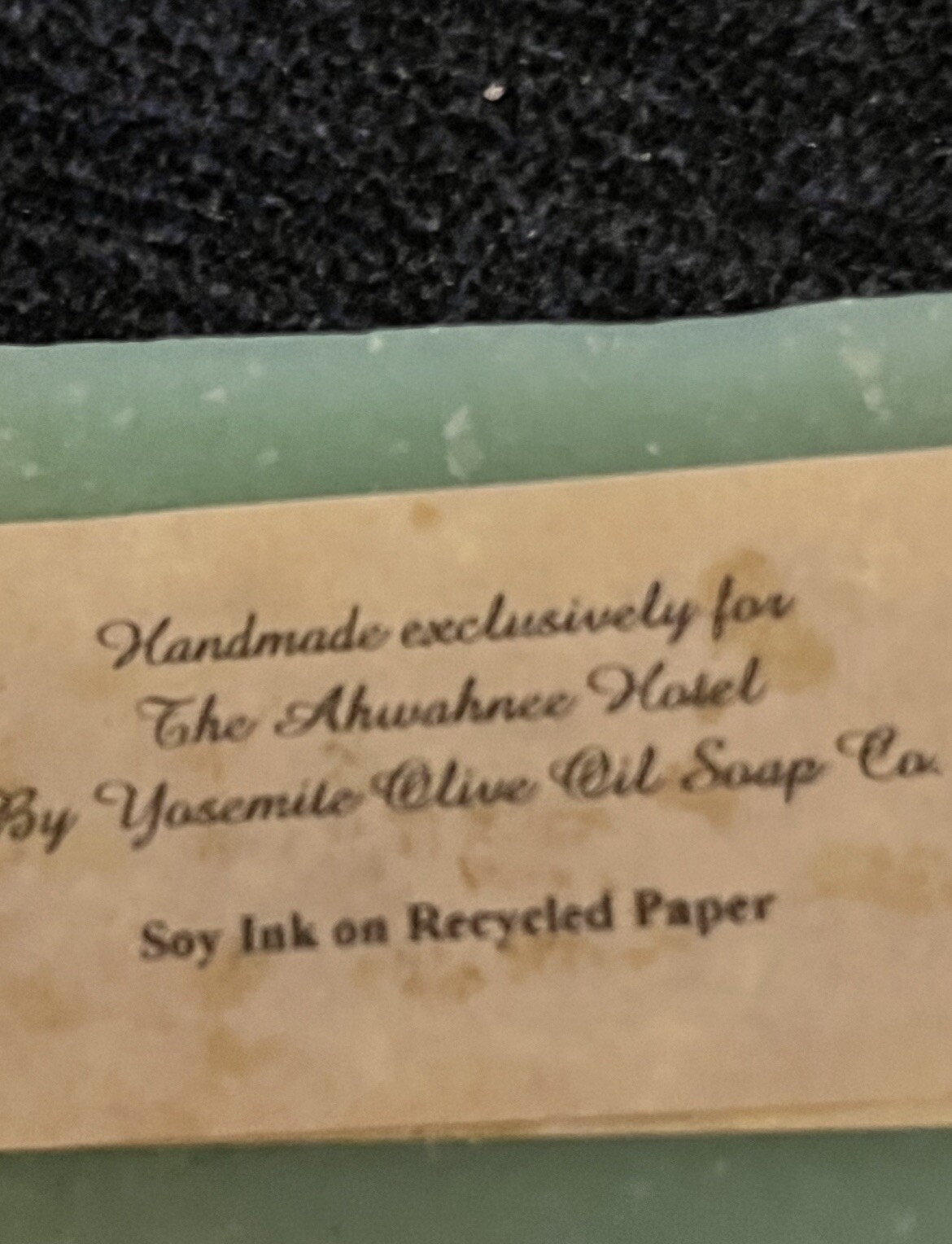 AHWAHNEE HOTEL Yosemite -(4) Fine handmade Guest soaps w olive oil (1.5oz 42g)