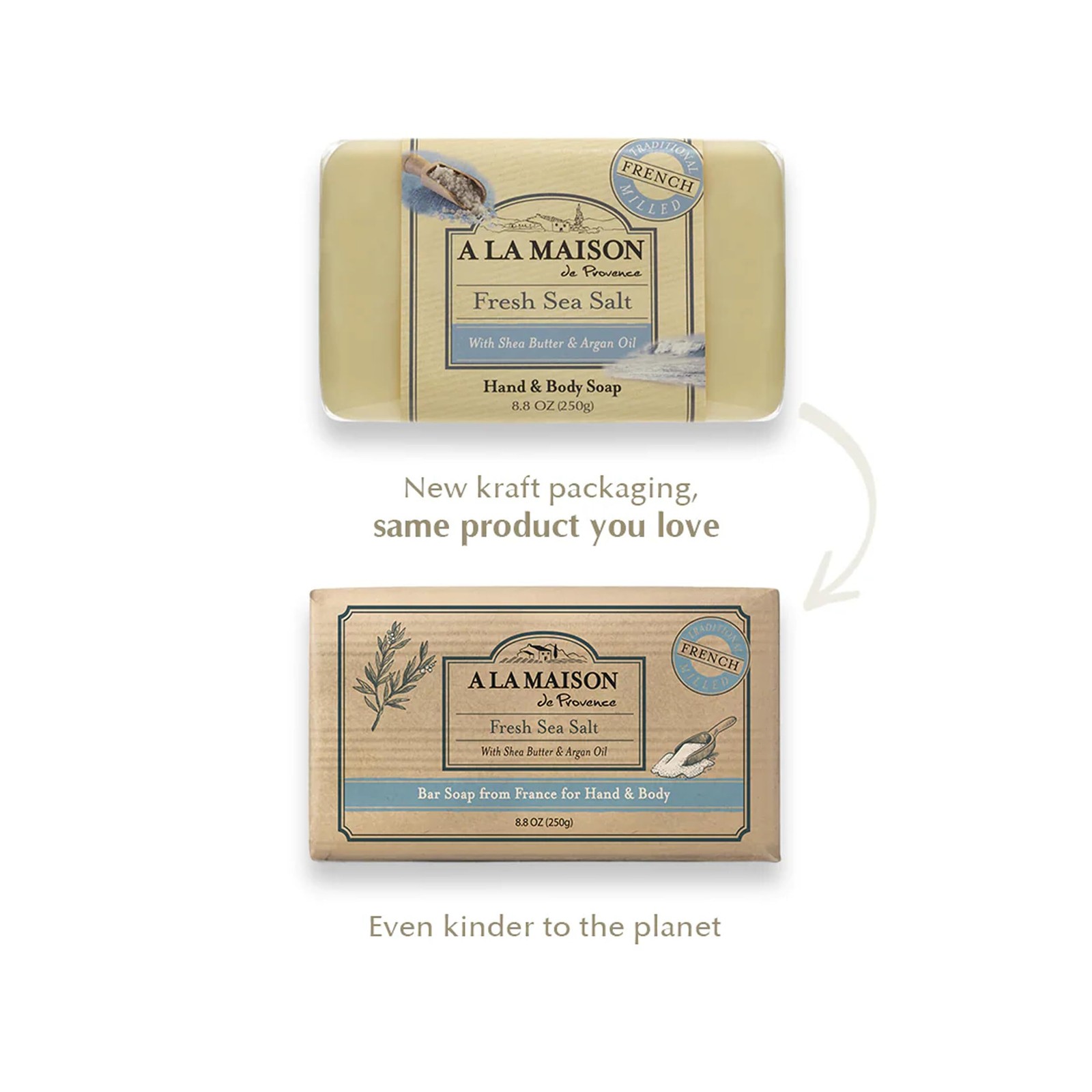 A LA MAISON Fresh Sea Salt Bar Soap – Triple French Milled Natural Moisturizing