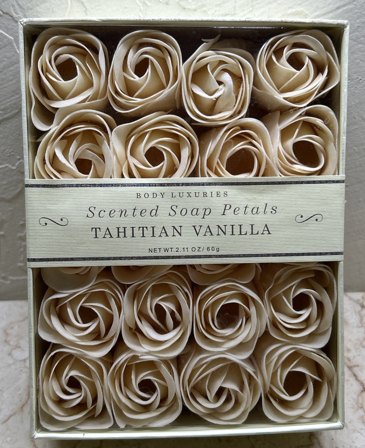 Body Luxuries Scented Soap Rose Petals, Vanilla Tahitian