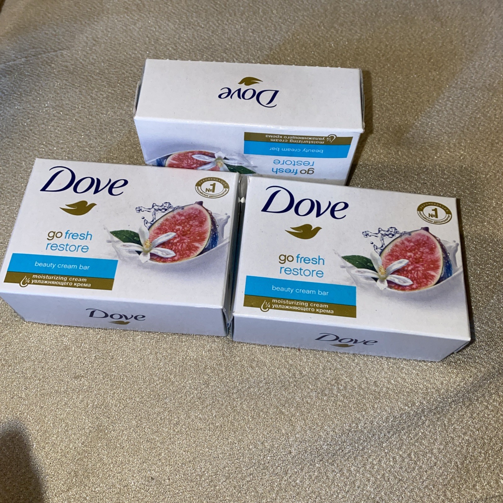 Dove Lot Of 3 Go Fresh Beauty Cream Bars Moisturizing pH-Balanced 3 Pack 4.75 Oz