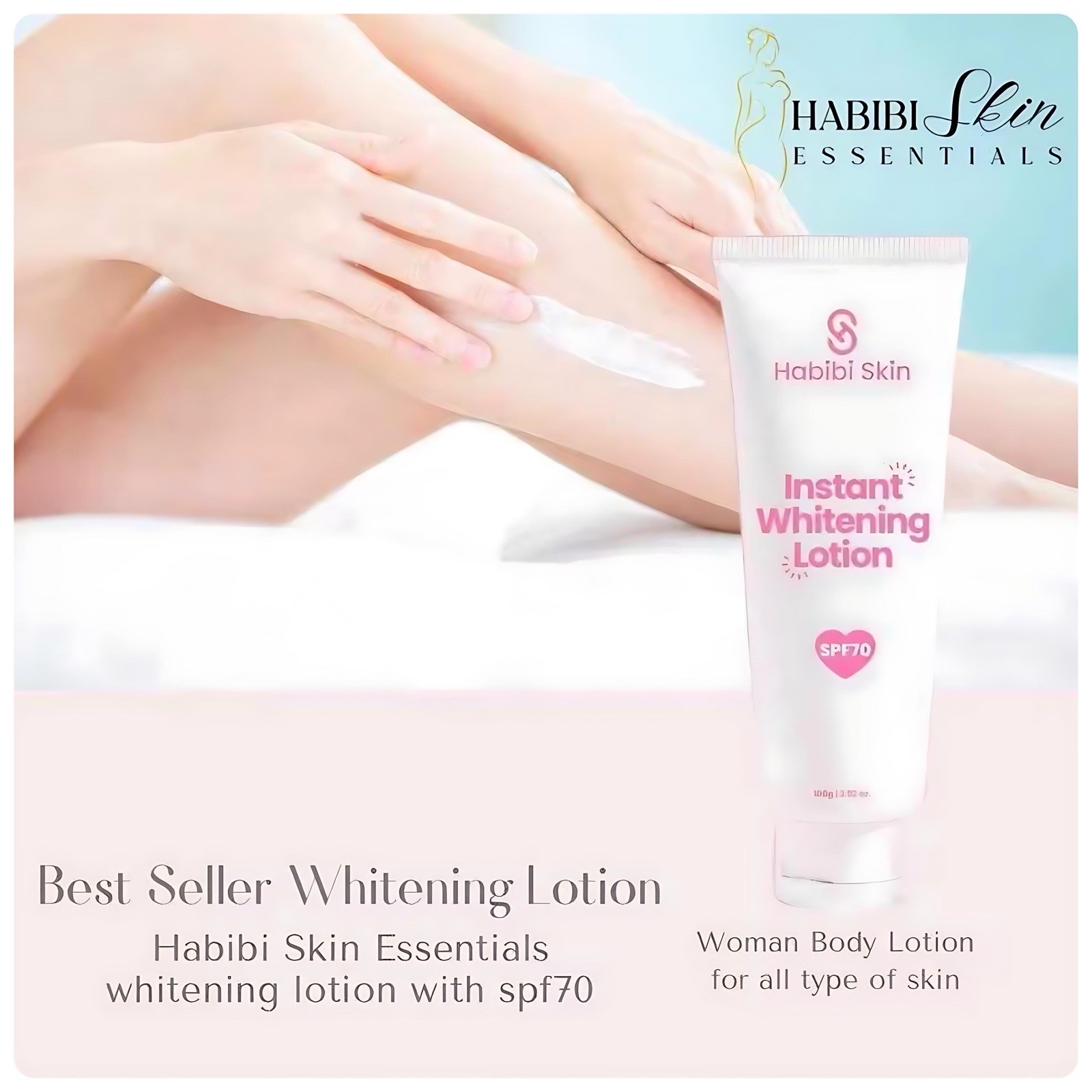 Habibi Skin Essential BABAD SOAP + Instant Whitening Lotion SPF70