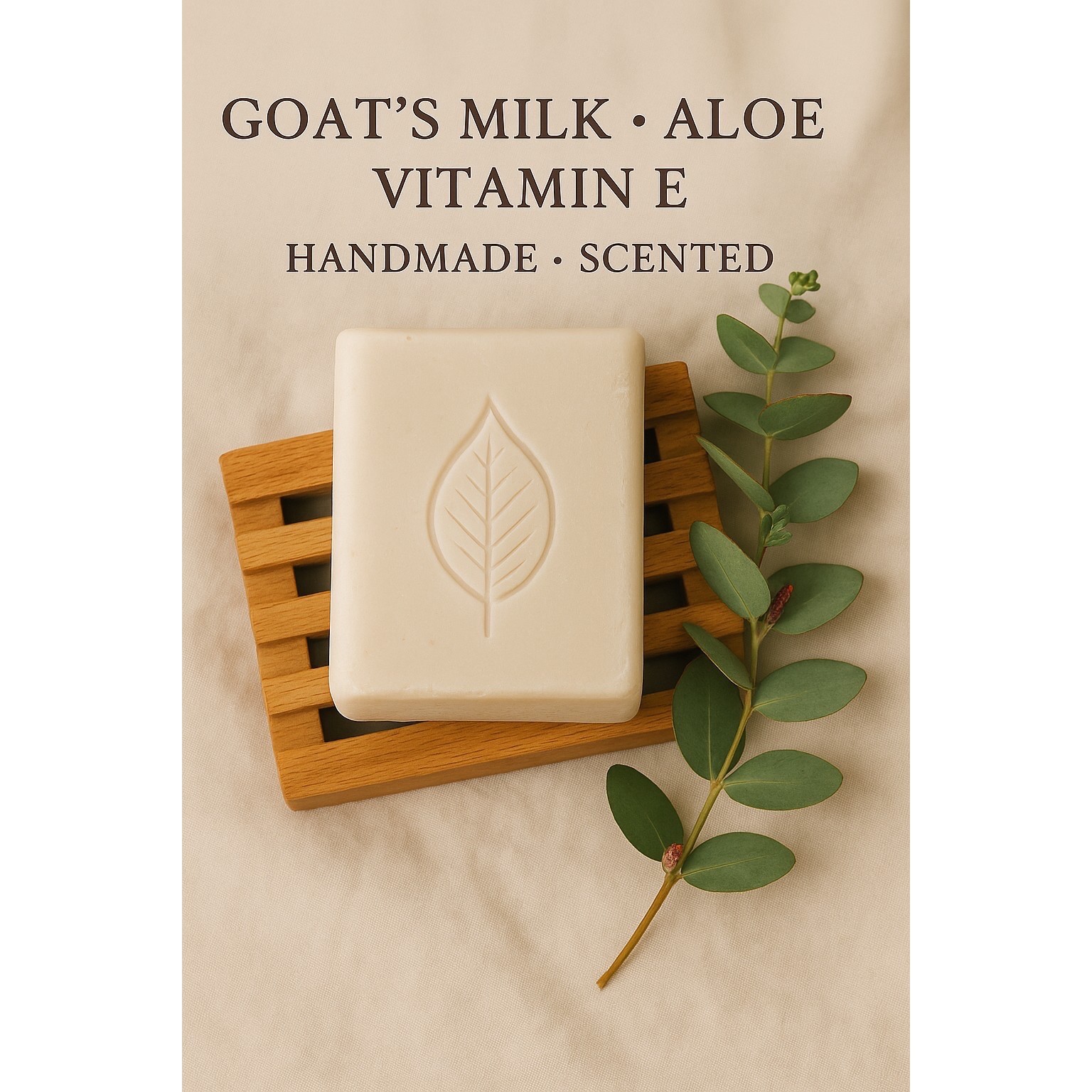 Goat Milk Soap with Aloe Vera and Eucalyptus Essential Oil 3.5 OZ