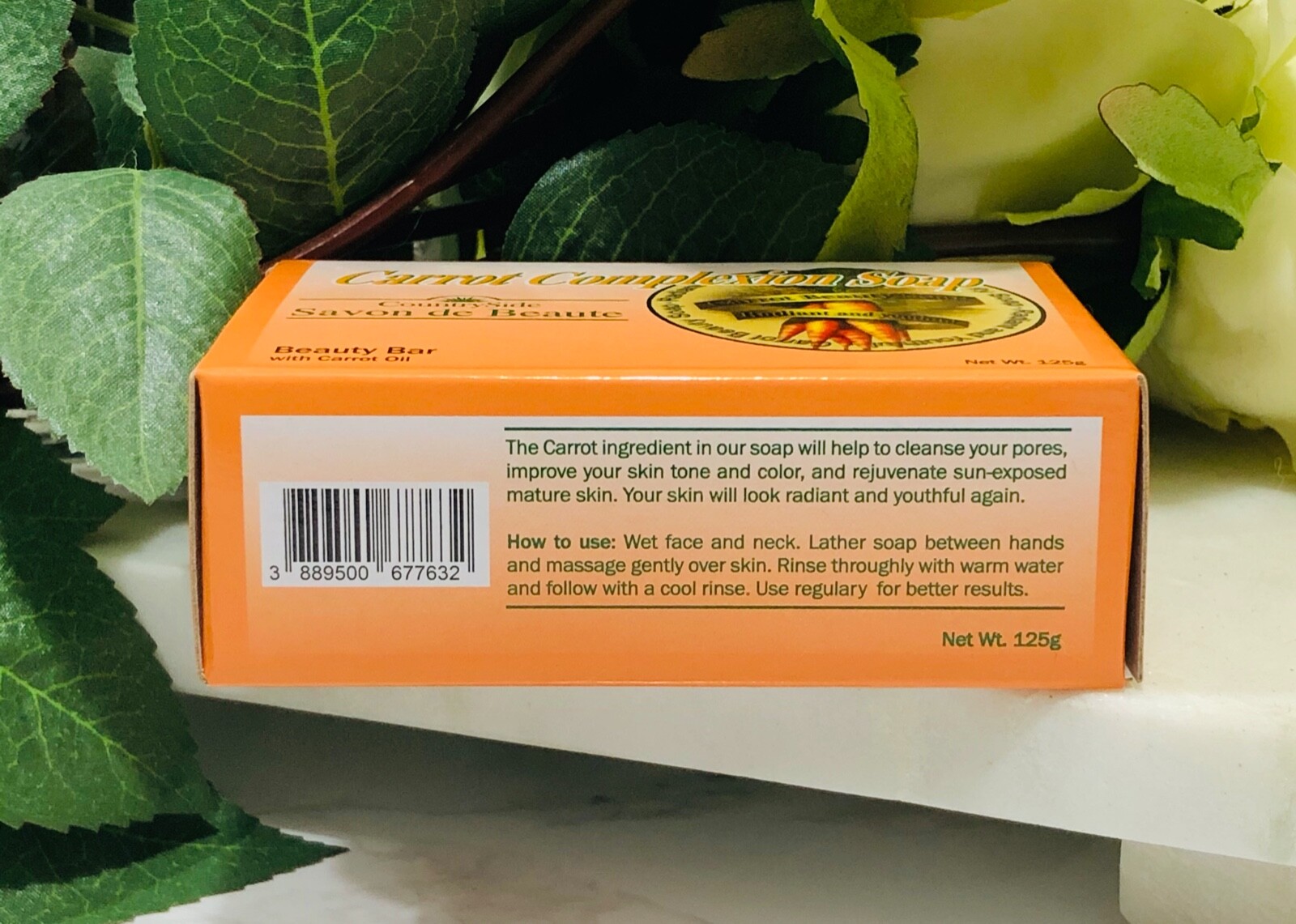 6-Pack CARROT COMPLEXION SOAP BEAUTY BAR WITH CARROT OIL 125g (each) BRAND NEW!