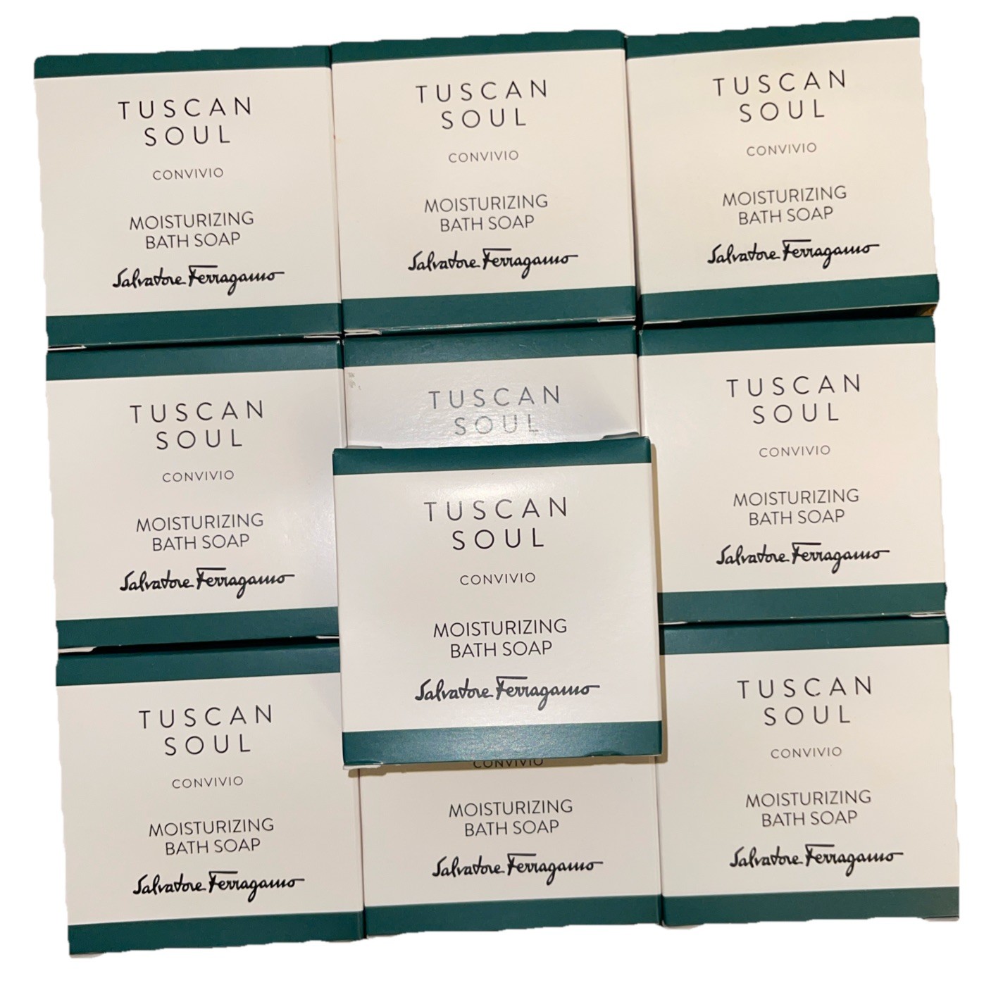 10X Salvatore Ferragamo Tuscan Soul Convivio Boxed Bar Soap Travel Size 1.8oz