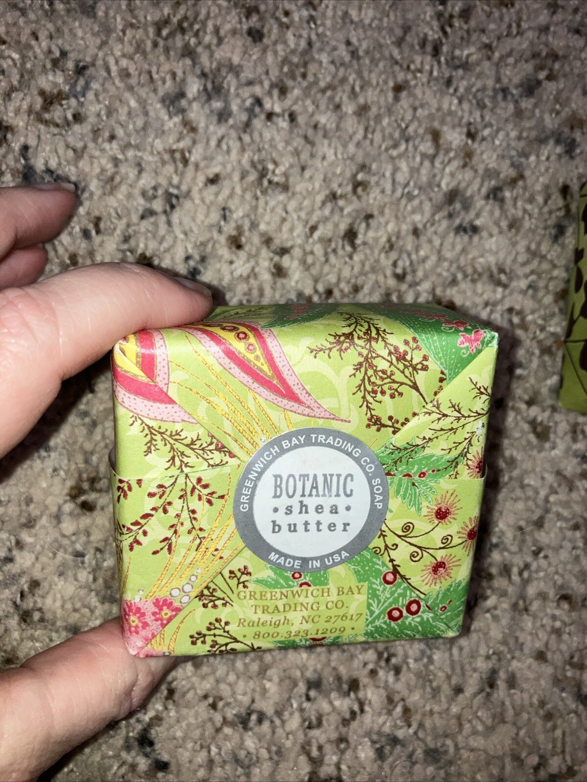 2 Greenwich Bay 6oz Botanical Shea Bar Soaps Passion Flower Olive Oil Cucumber