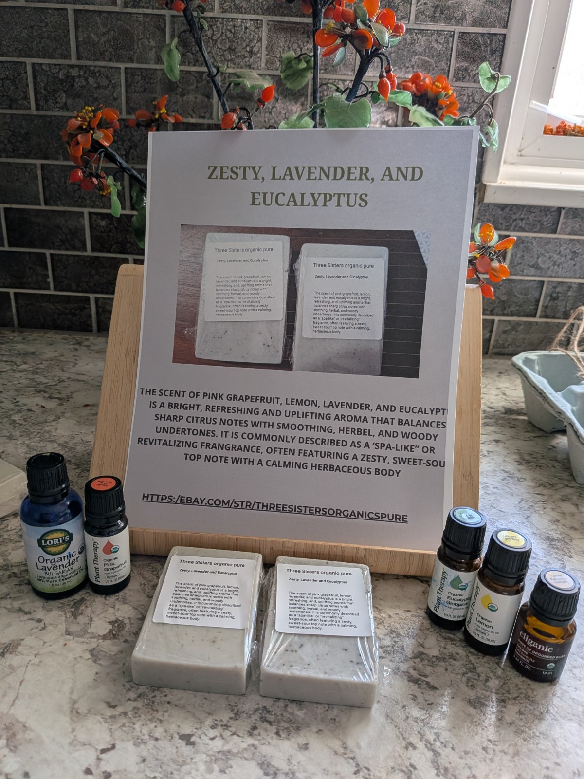 Organic Zesty Lavender Eucalyptus Soap