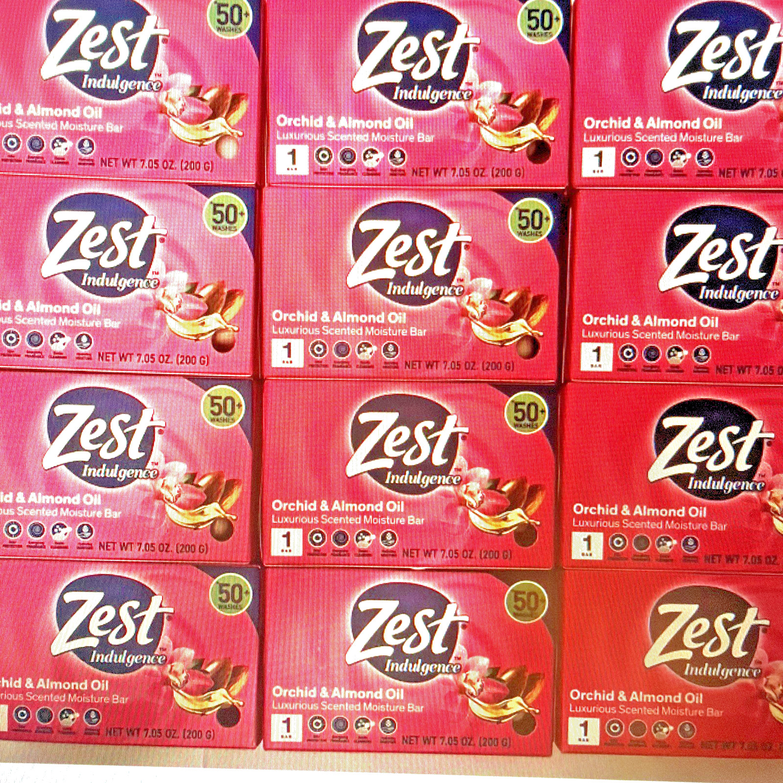 (13) Zest Indulgence Orchid & Almond Oil Luxurious Moisture Bar Soap 7.05 Jumbo