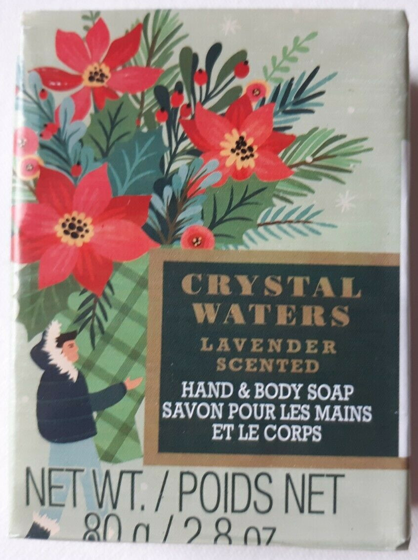 Crystal Waters Hand and Body Soap / assortment of 4 scented bars