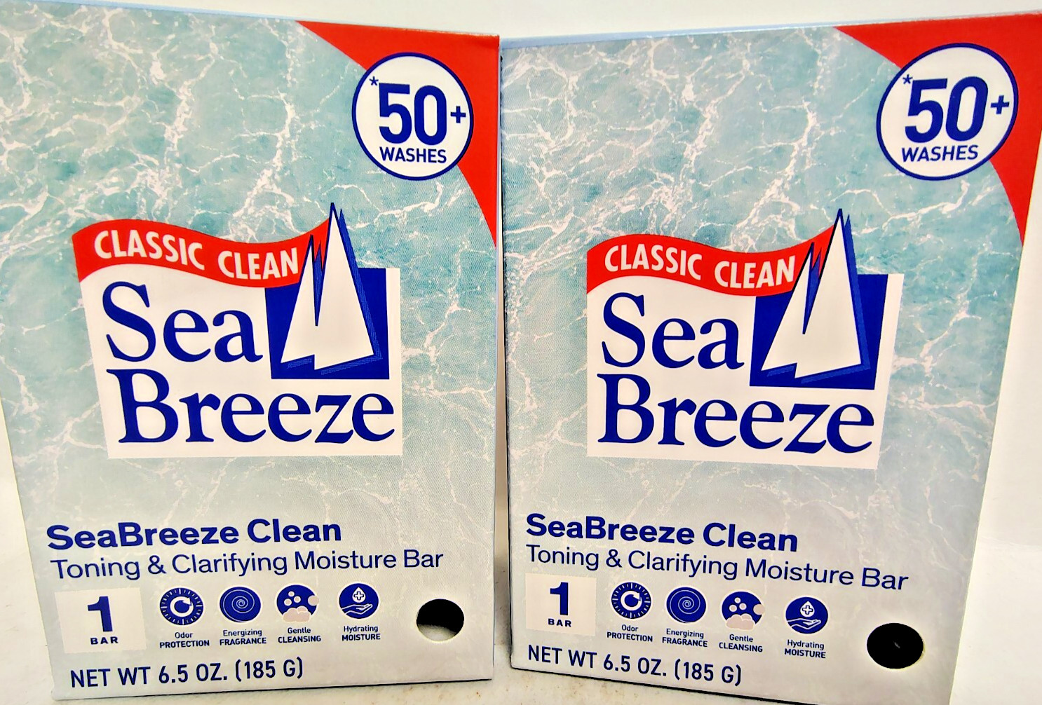 Sea Breeze Classic Clean, Toning Clarifying Moisure Bar, 6.5oz, Lot of 5