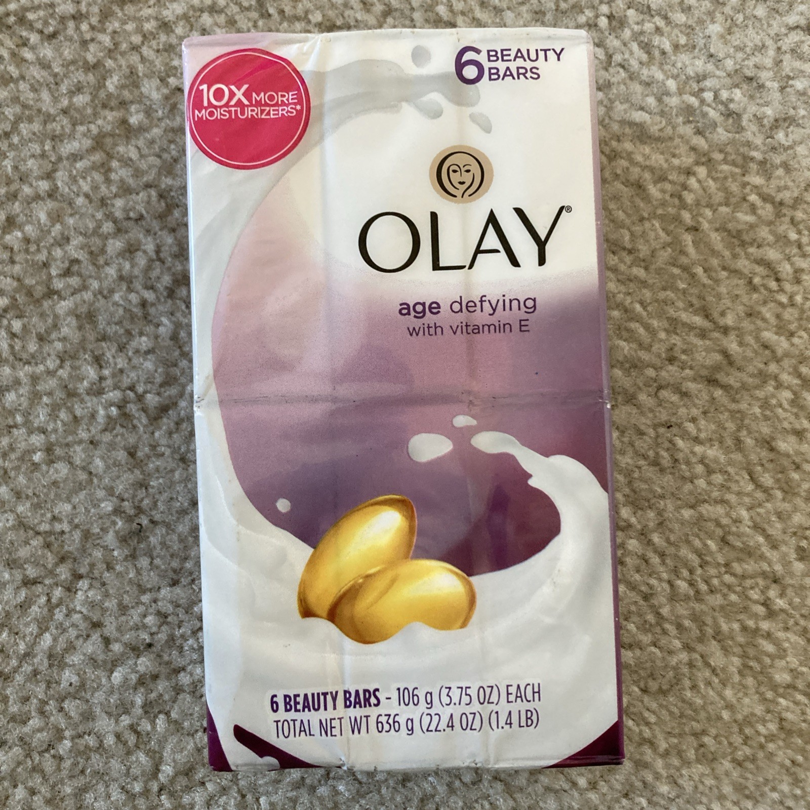 Olay Age Defying With Vitamin E Beauty Bars 6 x 3.75 oz – Old Formula NOS