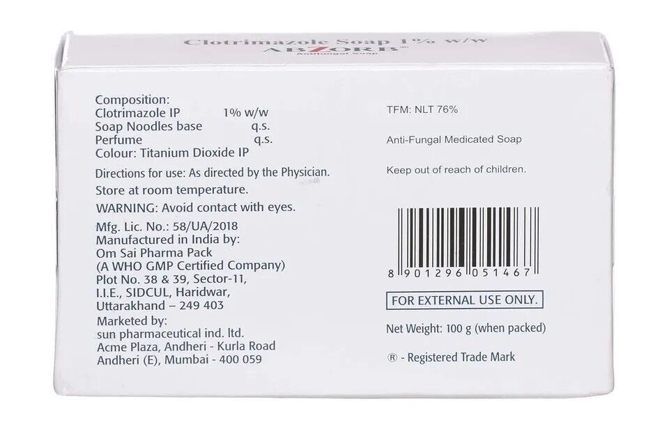 Abzorb Antifungal Cleansing Bar Soap 100gm