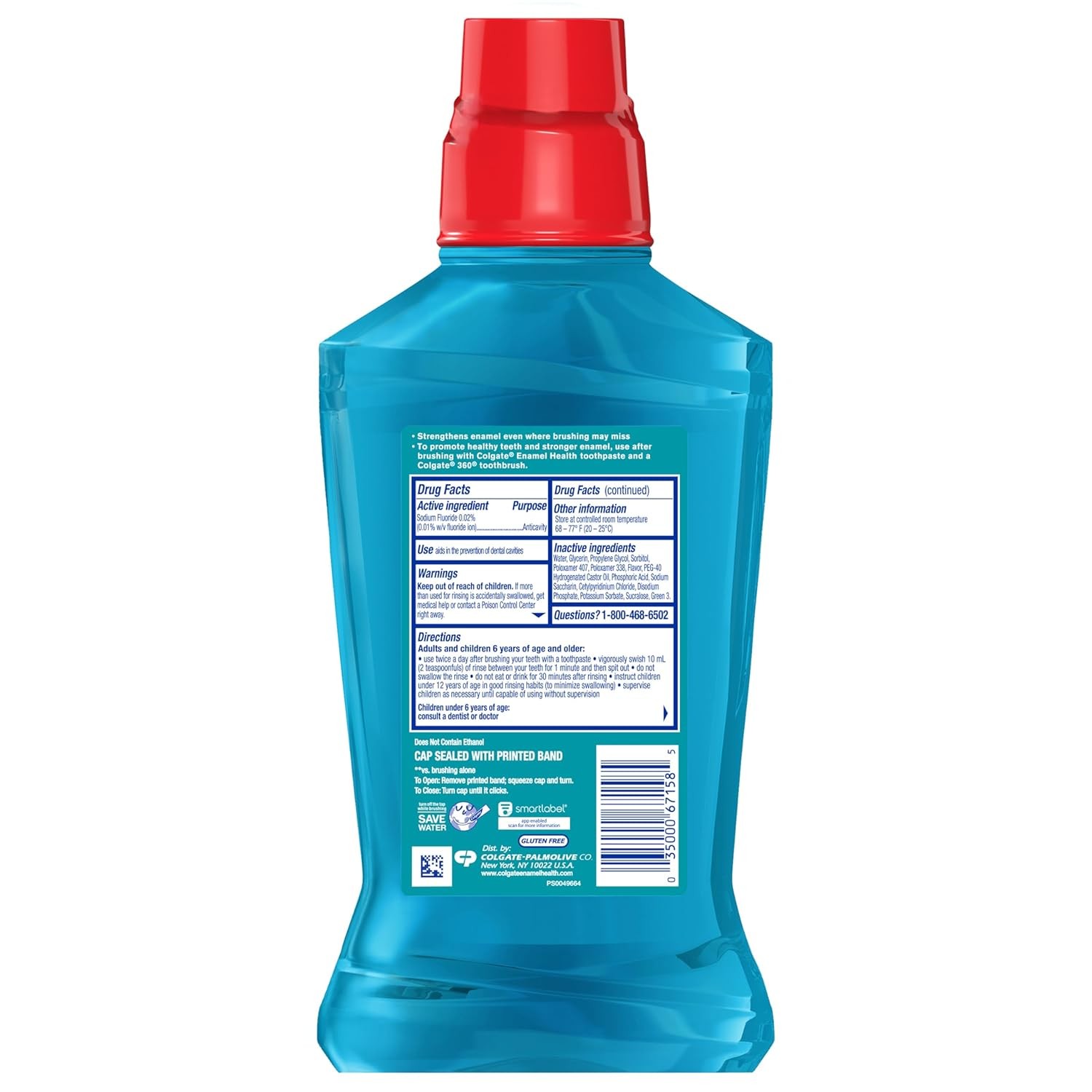 Colgate Enamel Strength Anticavity Protection Sparkling Fresh Mint 16.90 oz