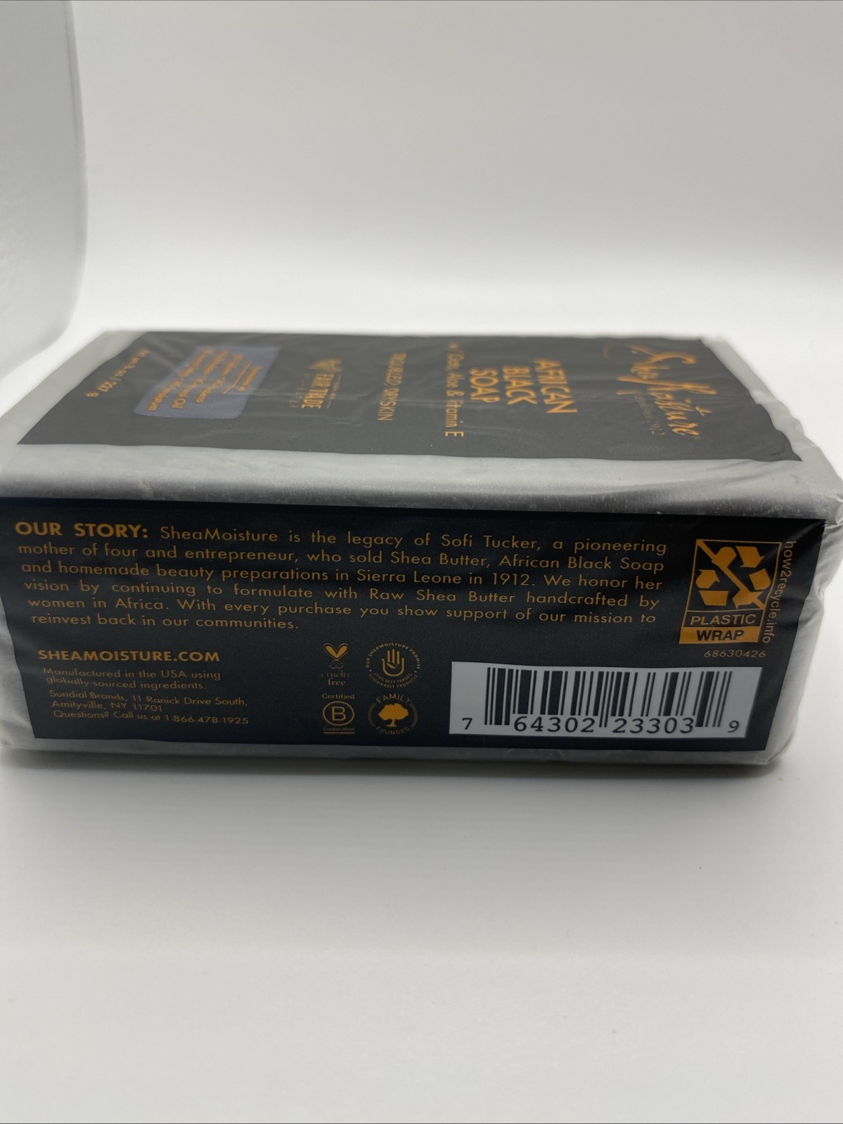 Shea Moisture African Black Soap Oats Aloe Vitamin E For Troubled, Dry Skin 8oz