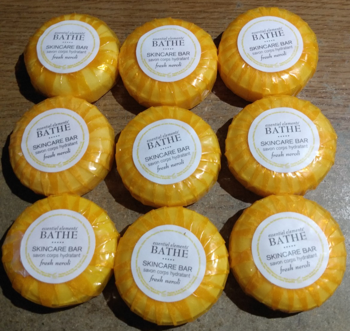 Lot of 9 Skincare Bar Essentiel Elements BATHE Travel Size 1.5 oz each