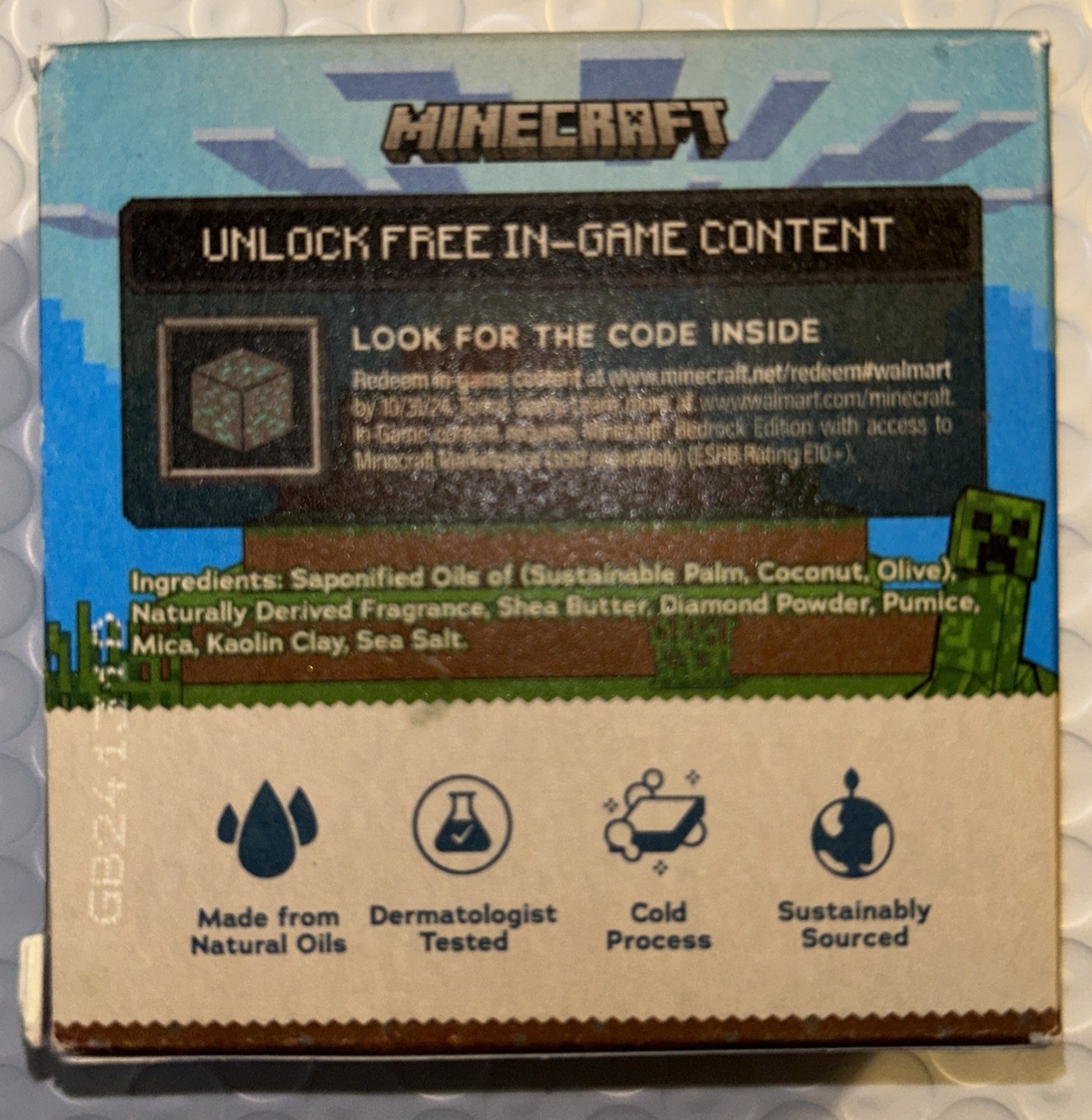 Dr. Squatch Limited Edition MINECRAFT Diamond Scrub Soap Heavy Grit 5oz