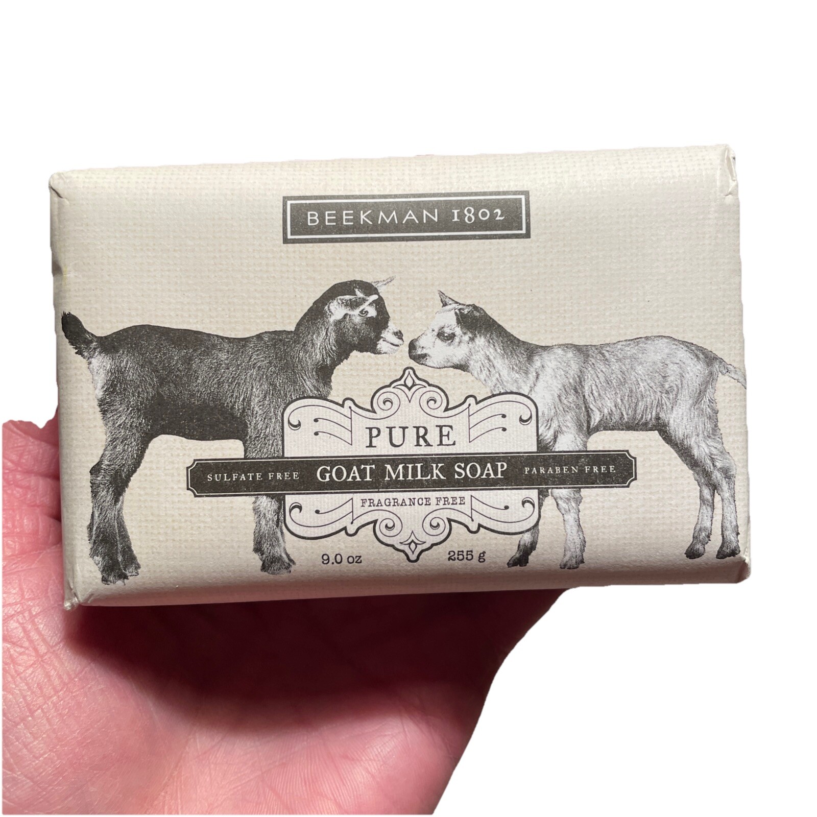 Beekman 1802 Pure Goat Milk Bar Soap Fragrance Free 9.0 oz/255g NEW SEALED NIB