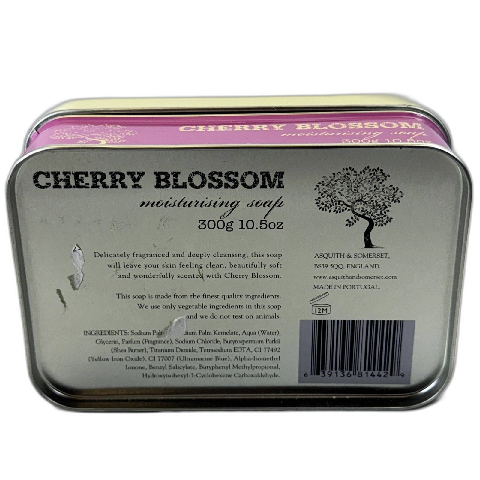 VINTAGE Asquith & Somerset Cherry Blossom Moisturizing Soap 10.5 ounces NIB