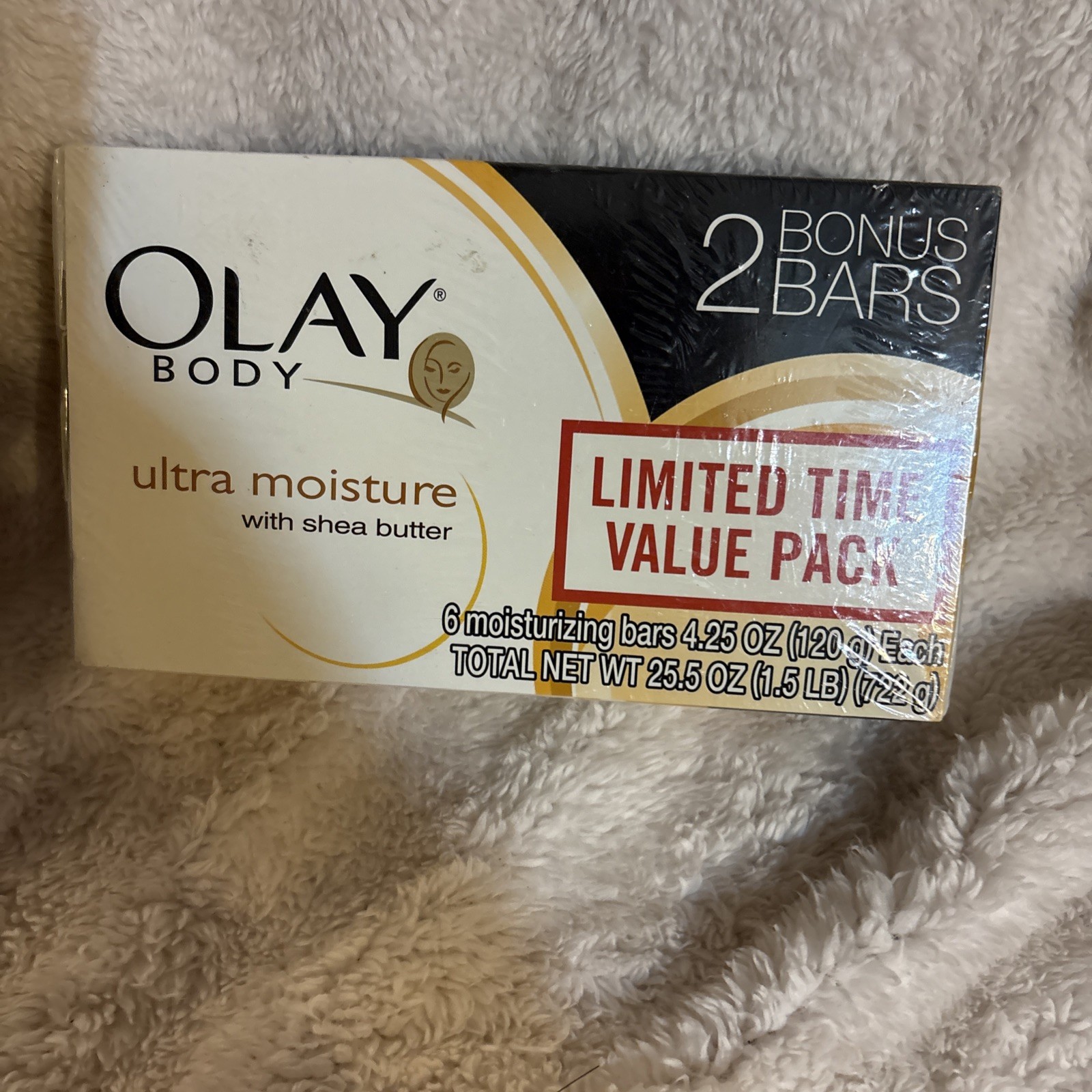 6-Pack OLAY Ultra Moisture Shea Butter Beauty Soap Bars 4.25 Oz Each Value Pack