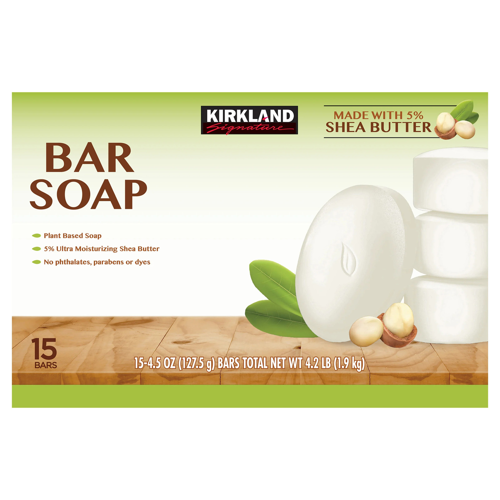 Kirkland Signature Bar Soap with Shea Butter, 15 Bars
