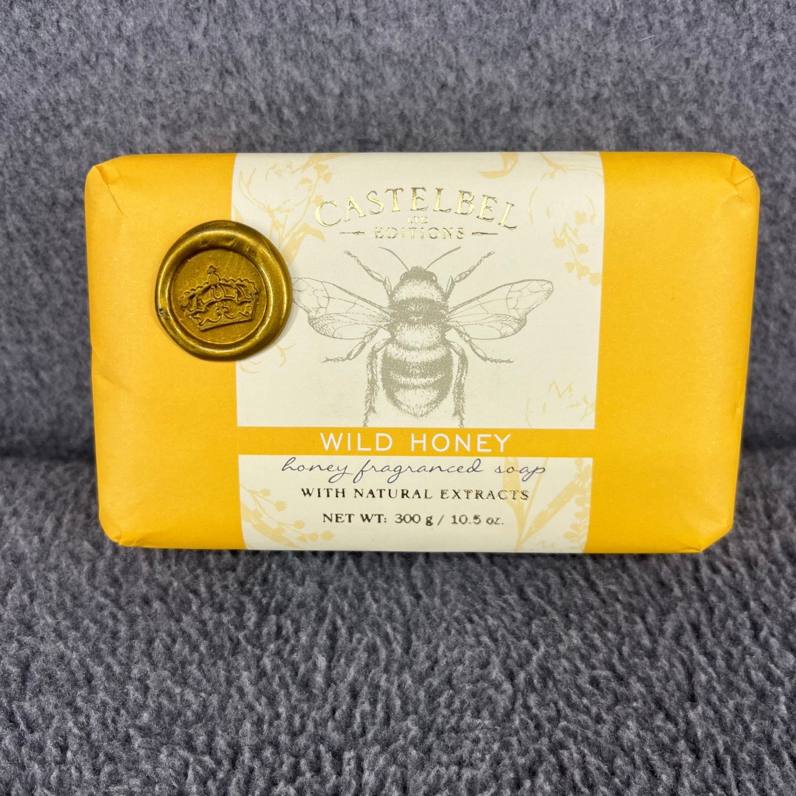 2x Castelbel Wild Honey Soap Bar 10.5oz Yellow Portugal Luxury Bee Gift