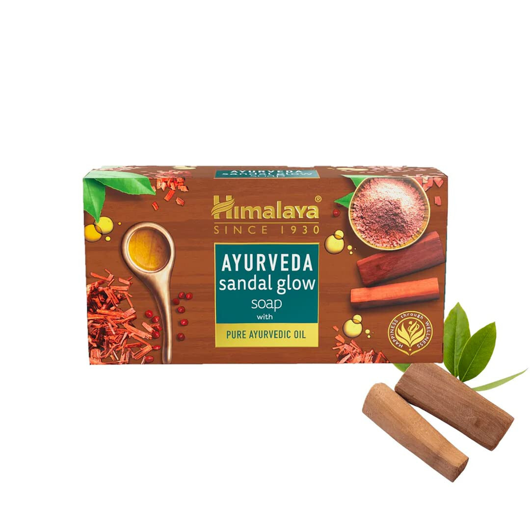 4X Himalaya Ayurveda Sandal Glow Soap with Pure Ayurvedic Oil -75g – Free Ship