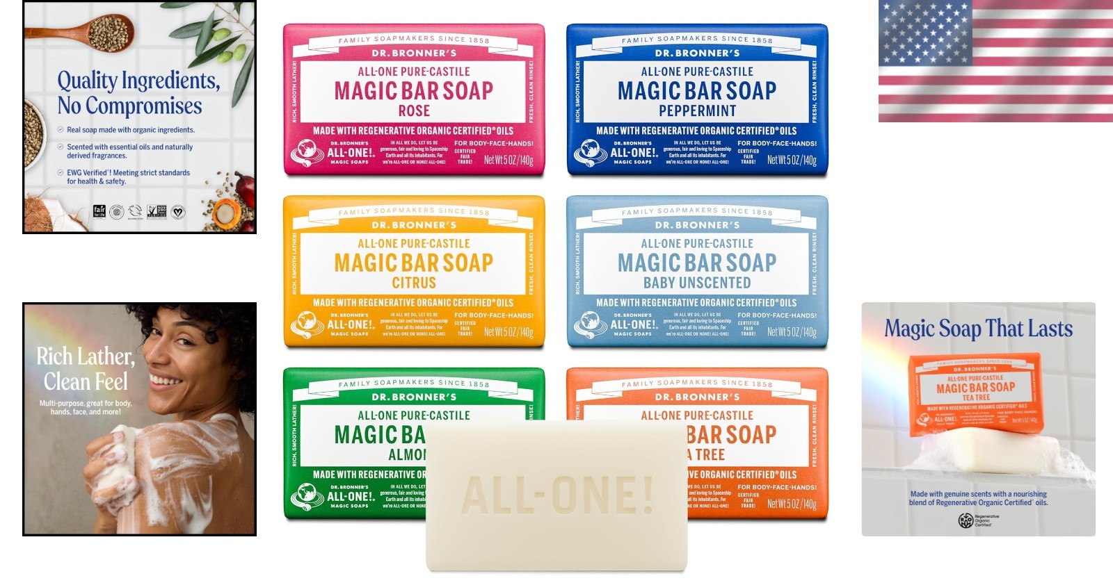 Dr. Bronner’s Pure-Castile Bar Soap Variety Pack