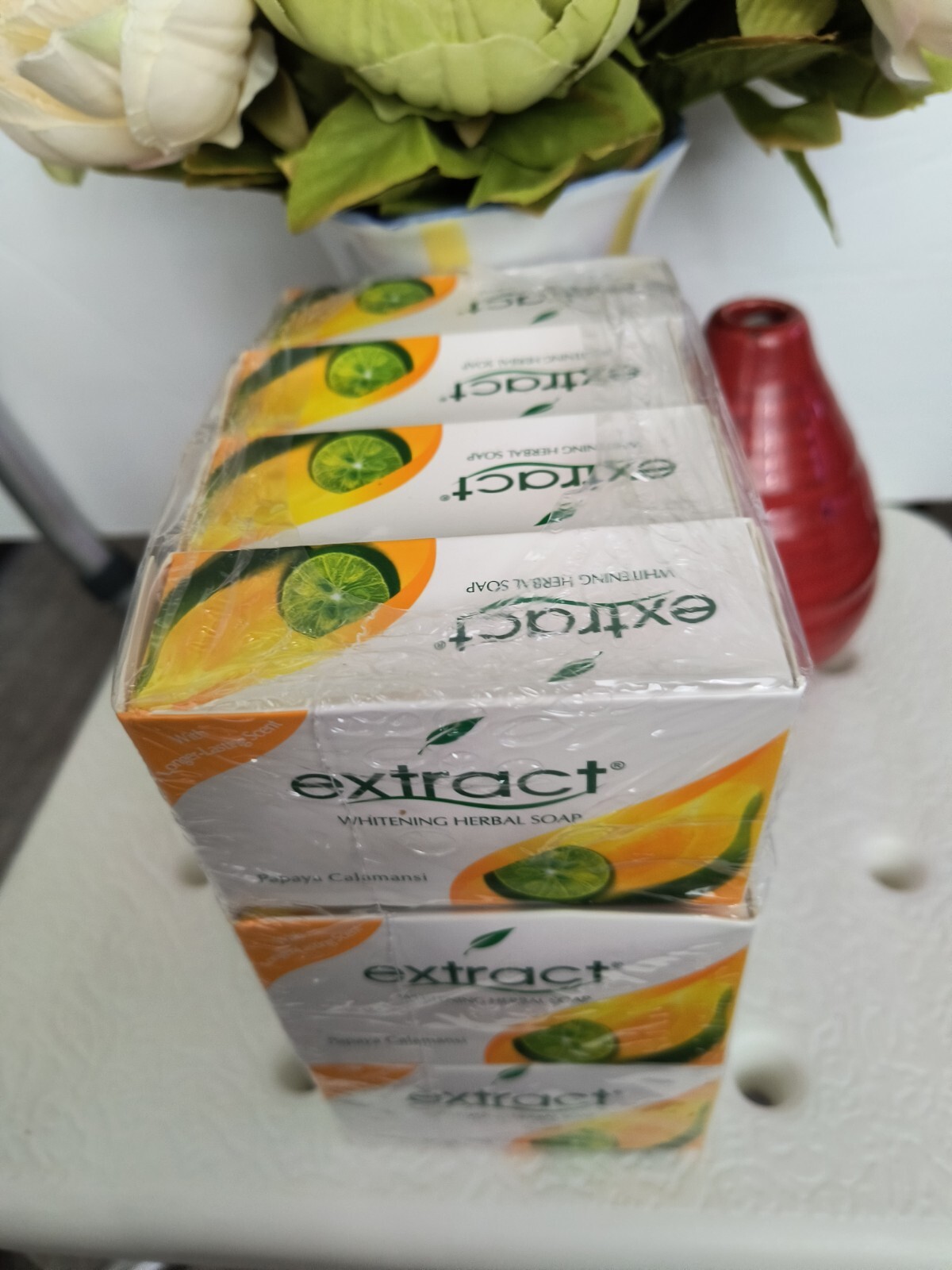 12 pcs Extract Papaya Original Whitening Herbal Soap 12 x 125g